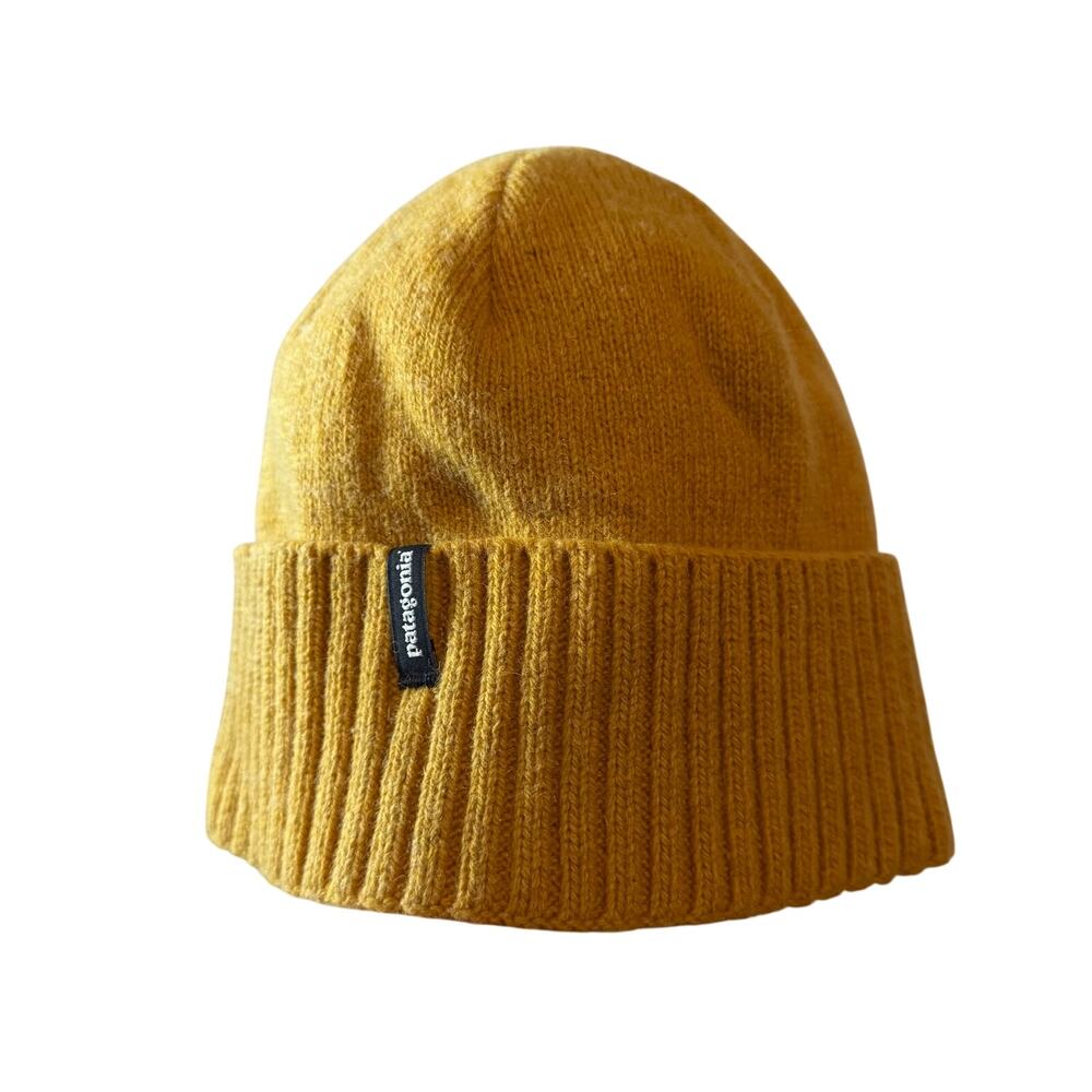 Patagonia Men's Brodeo Wool Beanie With Ribbed Knit Cuff Cabin Gold